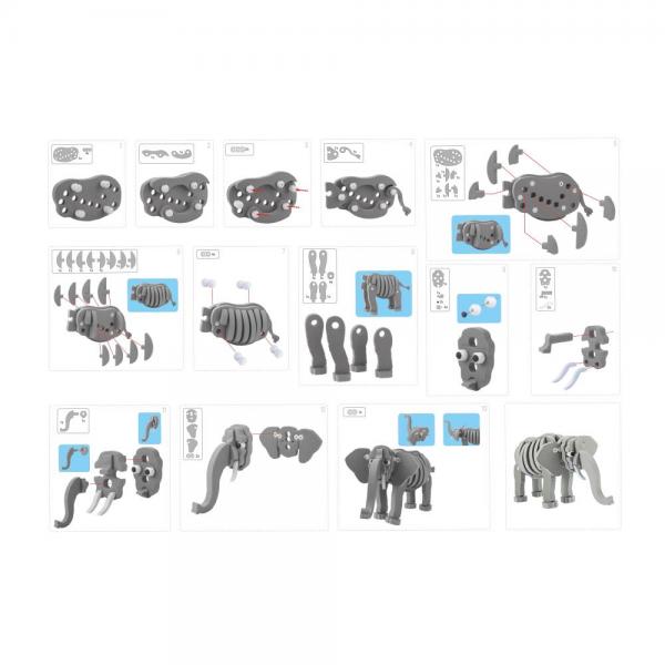 3D Puzzle Bauschaum Elefant