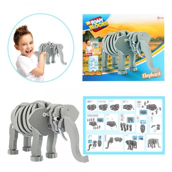 3D Puzzle Bauschaum Elefant