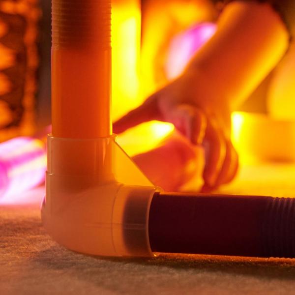 Verbinder für leuchtende Zylinder