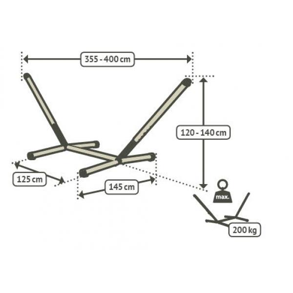 Hängematte Standard Nautico Rohrrahmen - King Size