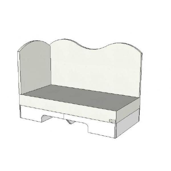 Kleines Eckmodul mit Wasserbett 100x200 cm