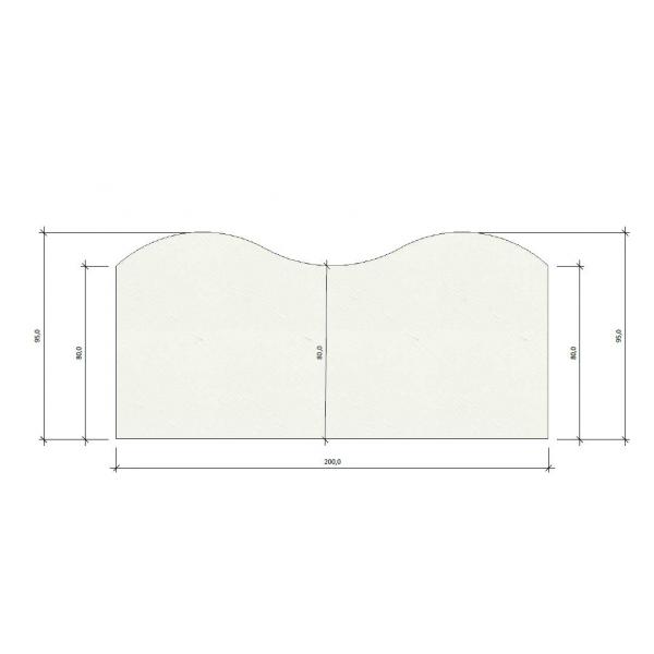 Eckemodul Wasserbett - Standard - 910 Canvas White