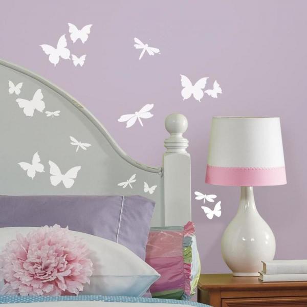 Wandkleber Schmetterlinge & Libellen - fluoreszierend