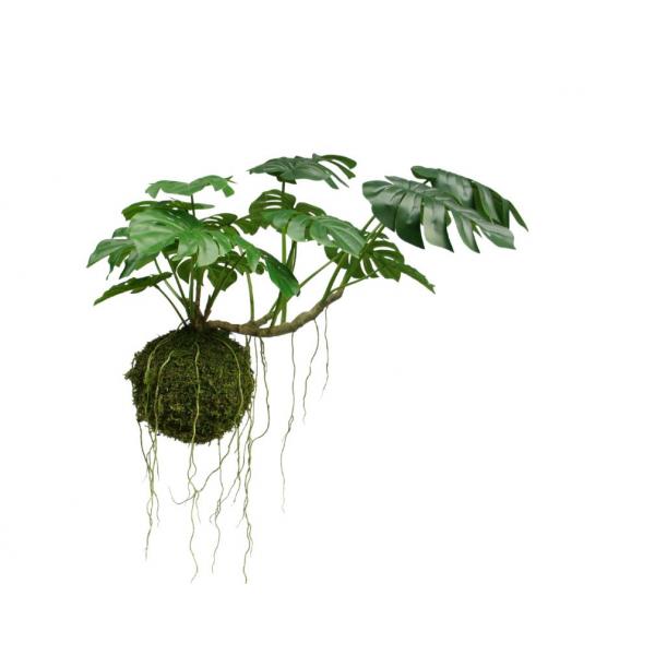 Silk-ka künstliche Hängepflanze Monstera grün – 60 cm