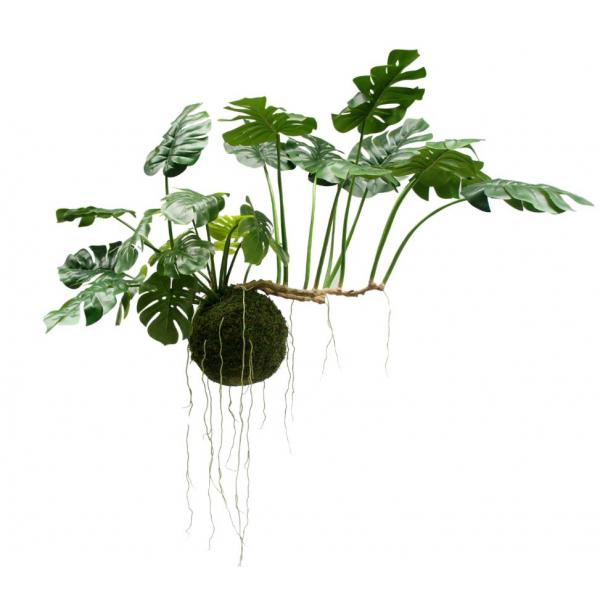 Silk-ka künstliche Hängepflanze Monstera grün – 80 cm