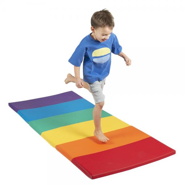 Softplay – Faltbare Spielmatte in Regenbogenfarben