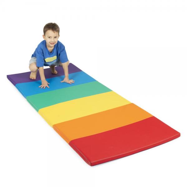 Softplay – Faltbare Spielmatte in Regenbogenfarben