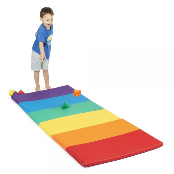 Softplay – Faltbare Spielmatte in Regenbogenfarben
