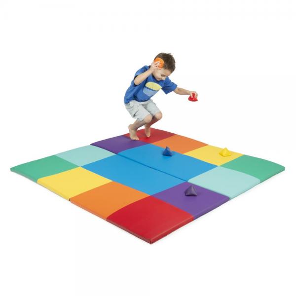 Softplay - Faltbare Spielmatte mit Patchwork-Motiv