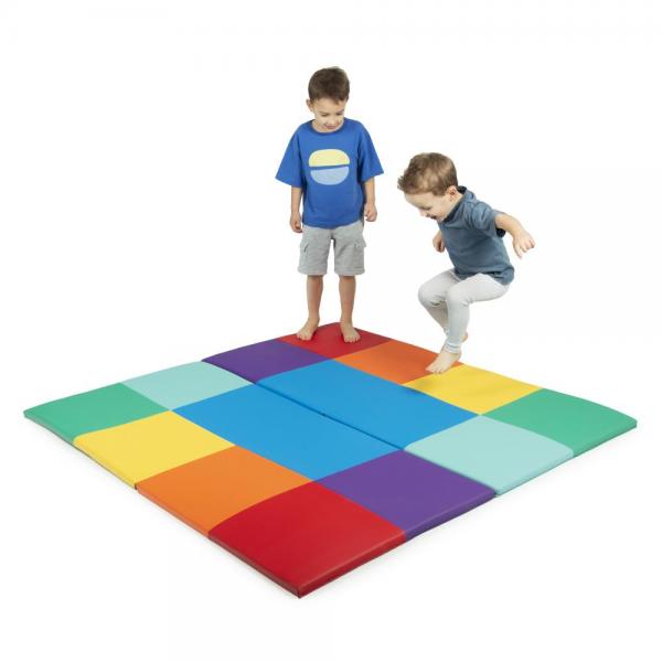 Softplay - Faltbare Spielmatte mit Patchwork-Motiv