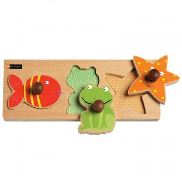 Taktiles Puzzle mit Wassertieren