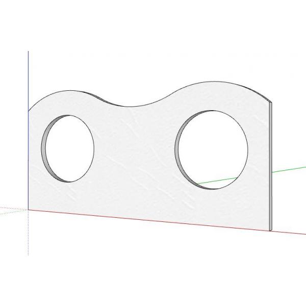 sWandmatte mit 2 Ausparungen für Step-in Panel - Bisonyl
