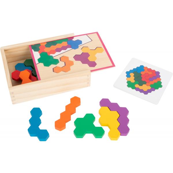 Sechseckiges Holzpuzzle-Lernspiel