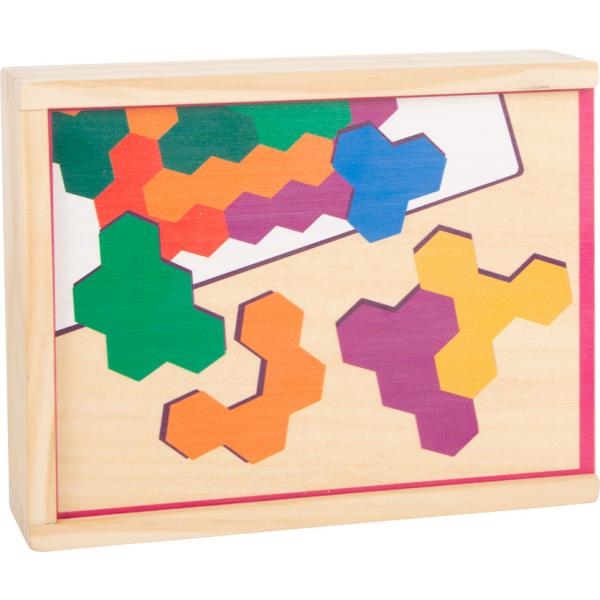 Sechseckiges Holzpuzzle-Lernspiel