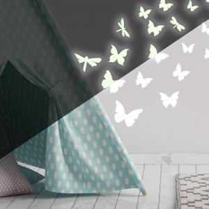 Wandkleber Schmetterlinge & Libellen - fluoreszierend