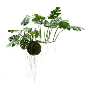 Silk-ka künstliche Hängepflanze Monstera grün – 80 cm