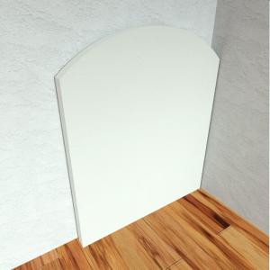 Wandmatte Gerundet 910 Weiß 100x95x5cm Bisonyl